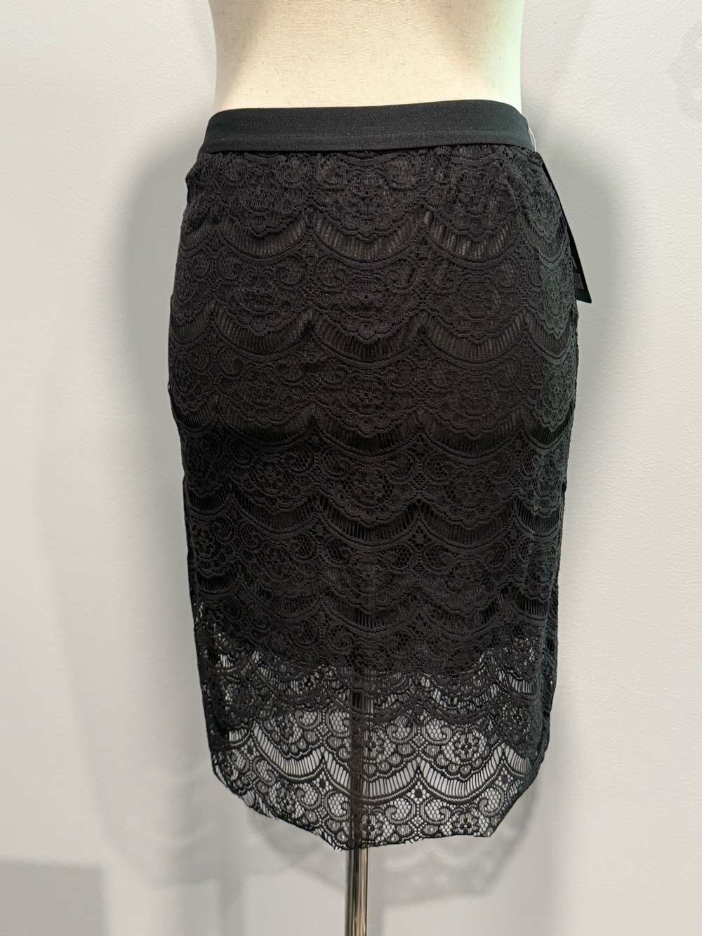 Black Lace Pencil Skirt